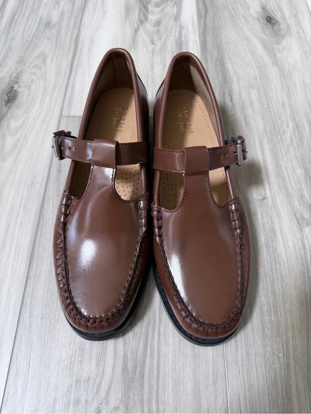 G.H. Bass Weejuns Mary Jane Leather Loafers Brown Women’s 8.5 NWOB